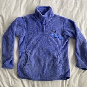 Patagonia retool snap-t pullover. (purple fleece)